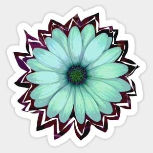 Green Flower Sticker